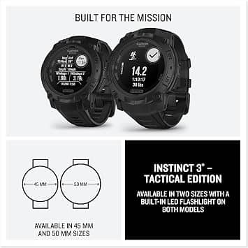 Garmin Garmin Instinct 3 Tactical Smartwatches Black 45mm New