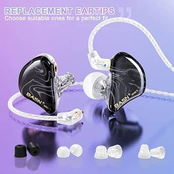 BASN Bunique-Black Headphones & Earbuds New