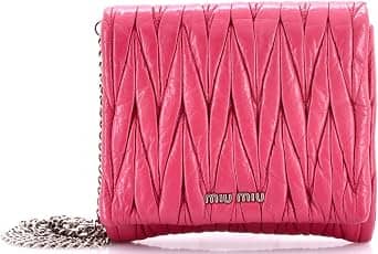 Miu Miu Matelassé Shoulder Bag Women's bags Small Pink Nappa Leather New