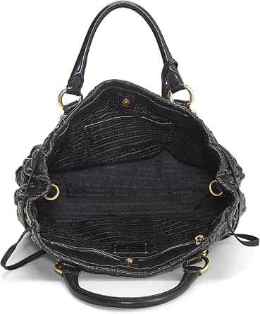 Prada Gaufre Tote Women's bags Medium Black Nappa New