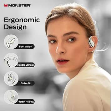 Monster E68 Headphones & Earbuds White New