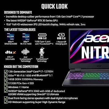 Acer AN515-58-725A Computers New