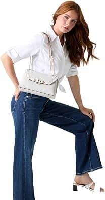 Guess Lindsey Crossbody Women's bags White Faux Leather New