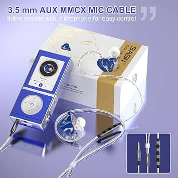 BASN Bunique-Blue Headphones & Earbuds New