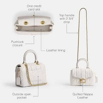 Coach Tabby Top Handle Women's bags Unspecified Quilted Leather New