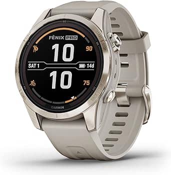 Garmin fēnix 7S Pro - Sapphire Solar Edition Smartwatches Gold 42mm Used - Like New