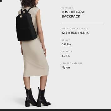 Tumi Just In Case Backpack Women's bags One Size Black Unspecified New