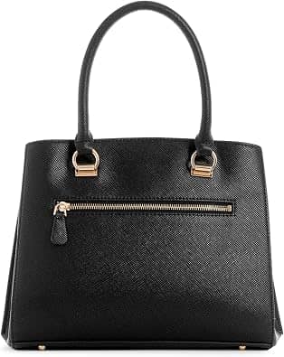 Guess Noelle Top Handle Women's bags Small Gold Saffiano Faux Leather New