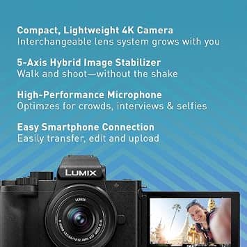 Panasonic LUMIX G100 Digital Cameras Black New Body Only