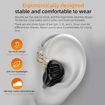 kz ZAR Headphones & Earbuds Black New