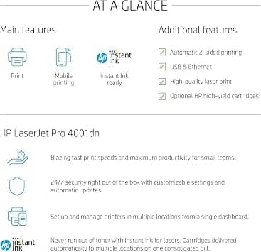 HP New Version: LaserJet Pro 4001dn Printers Refurbished - Excellent