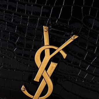Saint Laurent Kaia Shoulder Bag Women's bags Unspecified Black Crocodile Small New