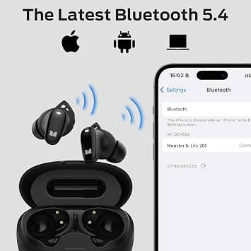 Monster W26 Headphones & Earbuds Black New