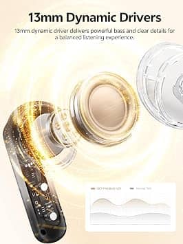 QCY MeloBuds N20 Headphones & Earbuds White New