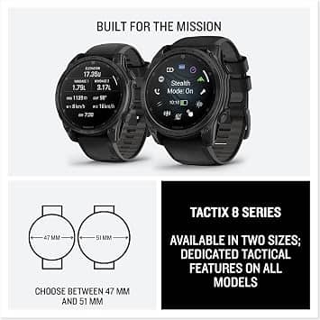 Garmin tactix 8 – 51 mm, AMOLED Smartwatches Black 51mm New