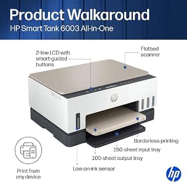 HP Smart Tank 6003 Printers New