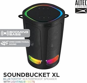 Altec Lansing Soundbucket XL Portable Bluetooth Speakers Black New