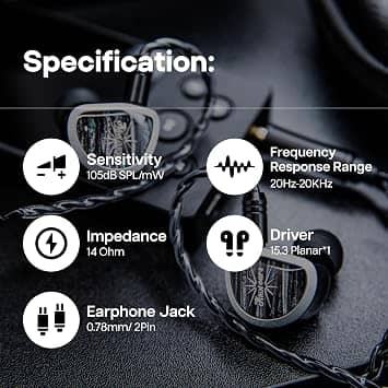 Linsoul KiwiEars Aether Headphones & Earbuds Black New