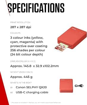 Canon SELPHY QX20 Printers New