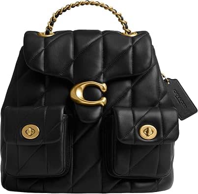 Coach Tabby Backpack Women's bags Black Quilted New