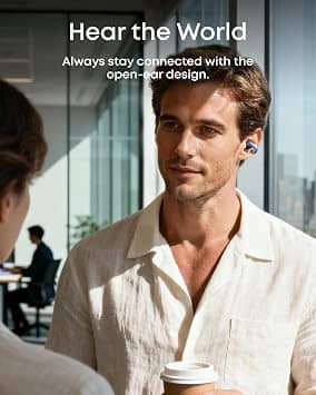 Soundcore AeroClip Headphones & Earbuds Blue New
