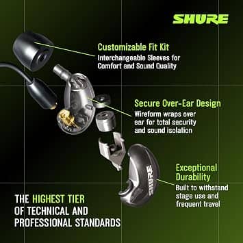 Shure SE215 Pro Headphones & Earbuds Transparent New