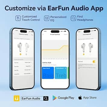 EarFun Air 2 Headphones & Earbuds White New
