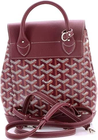 Goyard Alpin Backpack Women's bags Mini Burgundy Coated Canvas New