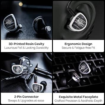 Linsoul KiwiEars Aether Headphones & Earbuds Black New