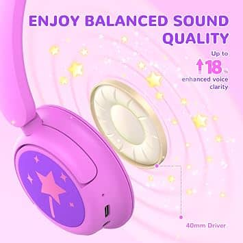 iClever BTH22 Headphones & Earbuds Black New