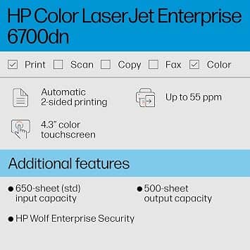 HP Clr LaserJet Ent 6700dn Printers New