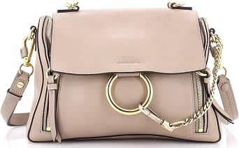 Chloé Faye Day Shoulder Bag Women's bags Small Motty Grey Leather New