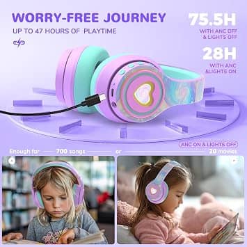 iClever Auraa Headphones & Earbuds Purple New
