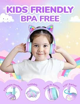 iClever Meow Cookies Headphones & Earbuds Pink New
