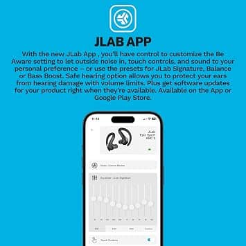JLab ANC 3 Headphones & Earbuds Black New
