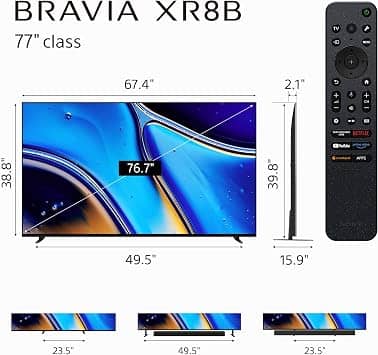 Sony BRAVIA XR8B TVs 65 inch New