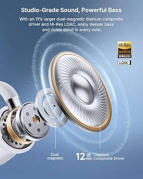 EarFun Clip 2 Headphones & Earbuds White New