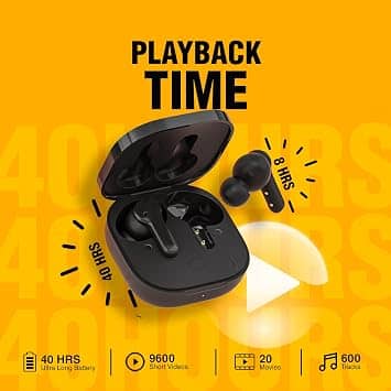 QCY T13 Headphones & Earbuds Black New