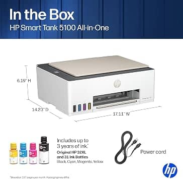 HP Smart Tank 5100 Printers New