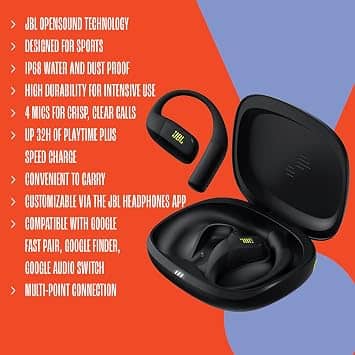 JBL Endurance Zone Headphones & Earbuds Black New