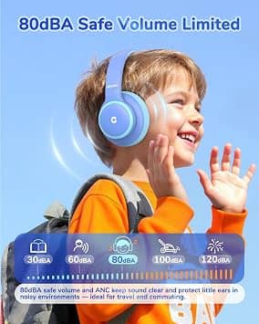 iClever BTH26 Headphones & Earbuds Blue New