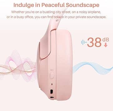 TOZO T12051 Headphones & Earbuds Pink New