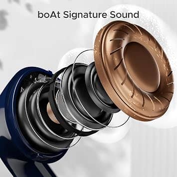 boAt Airdopes 163 Headphones & Earbuds Black New