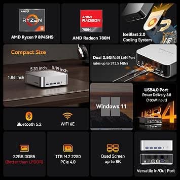 GEEKOM A8 Max Computers New
