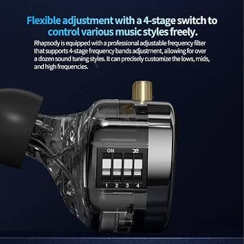 CCA Rhapsody Headphones & Earbuds Black New