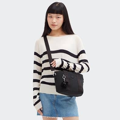 Kipling Minta Shoulder Bag Women's bags Medium Black Nylon New