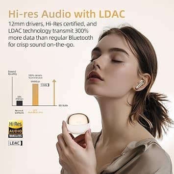 QCY HT08 Headphones & Earbuds Gold New