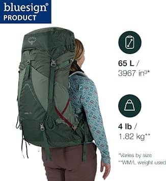 Osprey Aura AG LT Backpack Women's bags Green 65L WXS/S Used - Like New