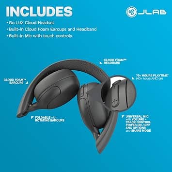 JLab HBGOLUXANCGPH20WEB Headphones & Earbuds Gray New