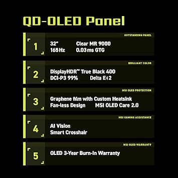 MSI MAG 321UPX QD-OLED Monitors